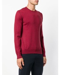 roter Pullover mit einem Rundhalsausschnitt von Barba