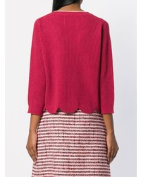 roter Pullover mit einem Rundhalsausschnitt von Elisabetta Franchi