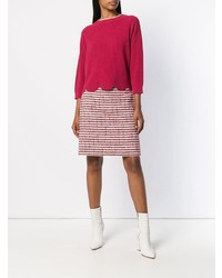 roter Pullover mit einem Rundhalsausschnitt von Elisabetta Franchi