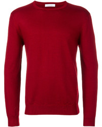 roter Pullover mit einem Rundhalsausschnitt von Cruciani
