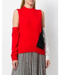 roter Pullover mit einem Rundhalsausschnitt von Calvin Klein 205W39nyc