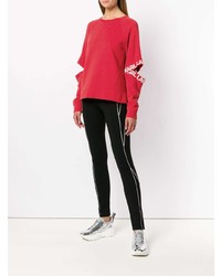 roter Pullover mit einem Rundhalsausschnitt von Karl Lagerfeld