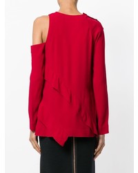 roter Pullover mit einem Rundhalsausschnitt von Proenza Schouler