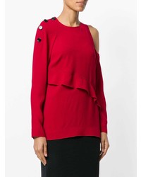 roter Pullover mit einem Rundhalsausschnitt von Proenza Schouler