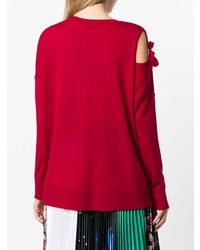 roter Pullover mit einem Rundhalsausschnitt von P.A.R.O.S.H.