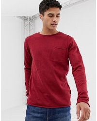 roter Pullover mit einem Rundhalsausschnitt von D-struct