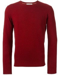 roter Pullover mit einem Rundhalsausschnitt von Della Ciana