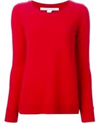 roter Pullover mit einem Rundhalsausschnitt von Diane von Furstenberg