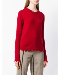 roter Pullover mit einem Rundhalsausschnitt von Uma Wang