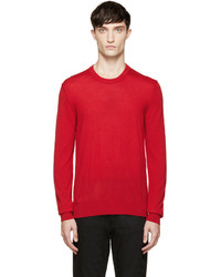 roter Pullover mit einem Rundhalsausschnitt von Dolce & Gabbana