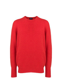 roter Pullover mit einem Rundhalsausschnitt von Drumohr