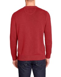 roter Pullover mit einem Rundhalsausschnitt von Eddie Bauer