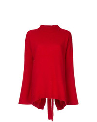 roter Pullover mit einem Rundhalsausschnitt von Ellery