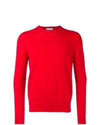 roter Pullover mit einem Rundhalsausschnitt von Entre Amis