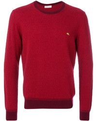 roter Pullover mit einem Rundhalsausschnitt von Etro