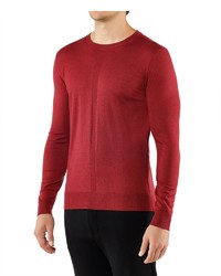 roter Pullover mit einem Rundhalsausschnitt von Falke