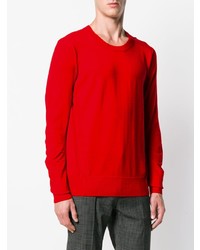 roter Pullover mit einem Rundhalsausschnitt von Burberry