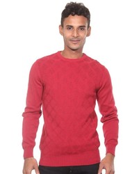 roter Pullover mit einem Rundhalsausschnitt von FIOCEO