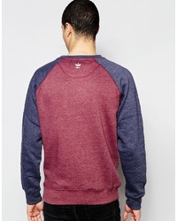 roter Pullover mit einem Rundhalsausschnitt von Firetrap