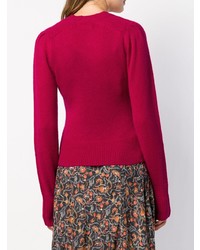 roter Pullover mit einem Rundhalsausschnitt von Isabel Marant