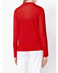 roter Pullover mit einem Rundhalsausschnitt von Sportmax