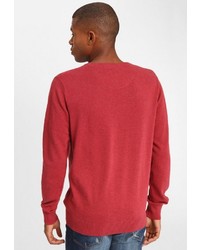 roter Pullover mit einem Rundhalsausschnitt von Funky Buddha