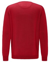 roter Pullover mit einem Rundhalsausschnitt von Fynch Hatton