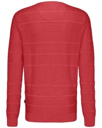 roter Pullover mit einem Rundhalsausschnitt von Fynch Hatton
