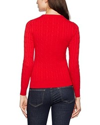 roter Pullover mit einem Rundhalsausschnitt von GANT