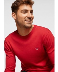 roter Pullover mit einem Rundhalsausschnitt von Gant