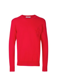 roter Pullover mit einem Rundhalsausschnitt von Givenchy