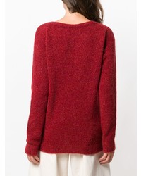 roter Pullover mit einem Rundhalsausschnitt von Chiara Bertani