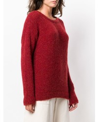 roter Pullover mit einem Rundhalsausschnitt von Chiara Bertani