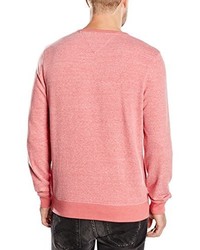 roter Pullover mit einem Rundhalsausschnitt von Hilfiger Denim