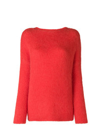 roter Pullover mit einem Rundhalsausschnitt von Humanoid
