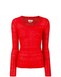 roter Pullover mit einem Rundhalsausschnitt von Isabel Marant Etoile