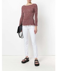 roter Pullover mit einem Rundhalsausschnitt von Isabel Marant Etoile