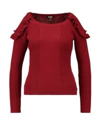 roter Pullover mit einem Rundhalsausschnitt von Jennyfer