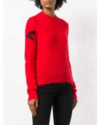 roter Pullover mit einem Rundhalsausschnitt von Alyx