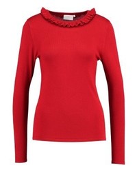 roter Pullover mit einem Rundhalsausschnitt von Kaffe