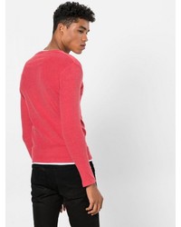 roter Pullover mit einem Rundhalsausschnitt von Key Largo