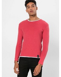 roter Pullover mit einem Rundhalsausschnitt von Key Largo