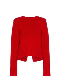roter Pullover mit einem Rundhalsausschnitt von Khaite