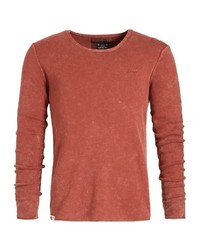 roter Pullover mit einem Rundhalsausschnitt von khujo