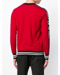 roter Pullover mit einem Rundhalsausschnitt von Dolce & Gabbana