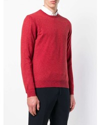 roter Pullover mit einem Rundhalsausschnitt von Barba