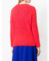 roter Pullover mit einem Rundhalsausschnitt von Humanoid