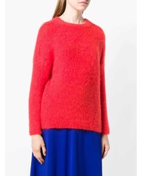 roter Pullover mit einem Rundhalsausschnitt von Humanoid