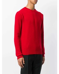 roter Pullover mit einem Rundhalsausschnitt von Valentino