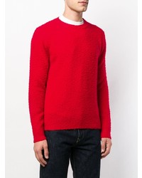 roter Pullover mit einem Rundhalsausschnitt von Dondup